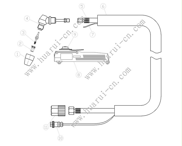 HR-31(PT31)等离子割枪示意图-Model